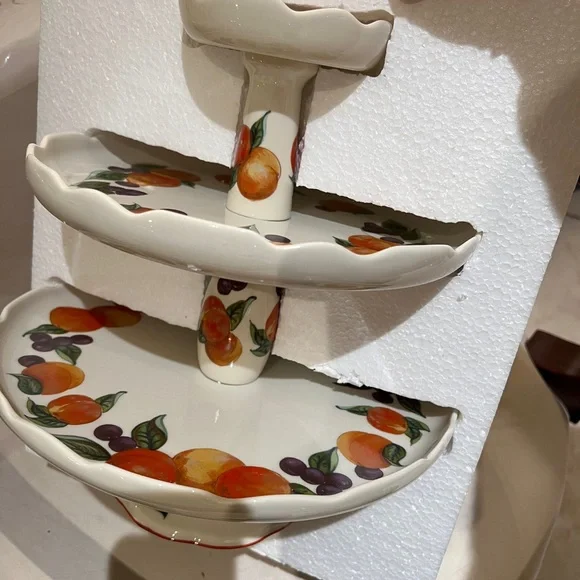 PartyLite Harvest Tiered Taper, Pillar, Votive Tealights Candle Holder - NIB - Picture 2 of 8